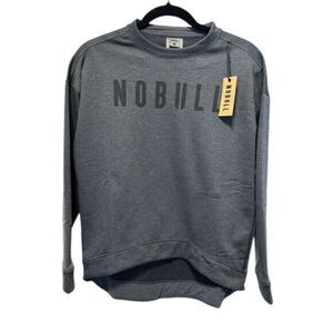 NWT NOBULL Women’s Heather Black/Gray Pull Over Sweatshirt - Size XS